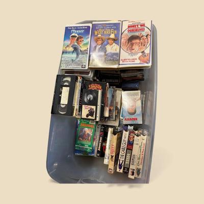 Large Selection of VHS Tapes and UNTESTED Player