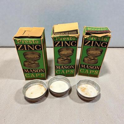 Zinc Jar Lids Set of 36 in original boxes
