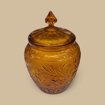 Anchor Hocking Sandwich Pattern Glass Cookie Jars, One with Lid, 2 without lids