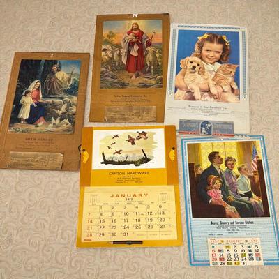 Vintage Wall Calendars set of 5
