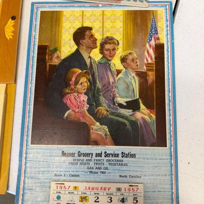 Vintage Wall Calendars set of 5