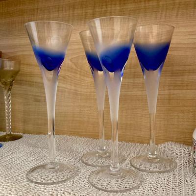 Block Crystal Champange flutes (4)