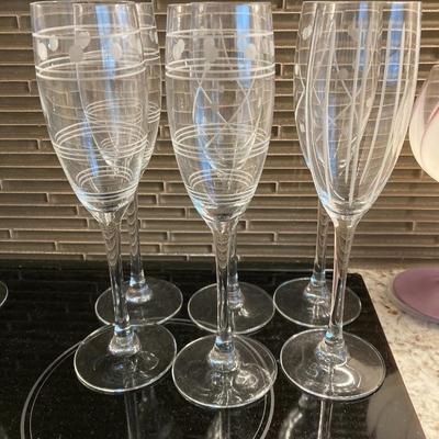 Set of 6 Champagne flutes
