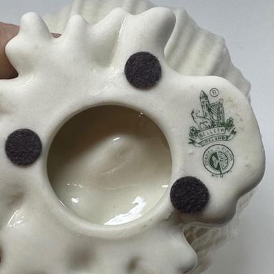 BELLEEK CARDIUM SHELL COMPOTE DISH VASE
