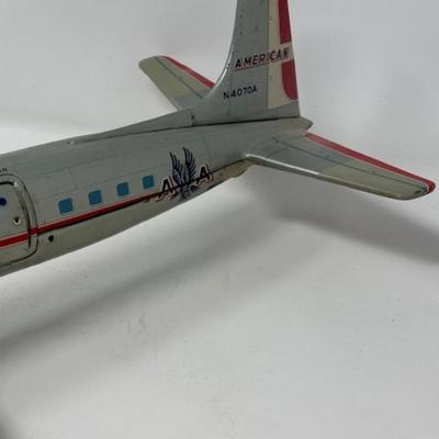 American Airlines Battery Powered Tin Friction Model Airplane