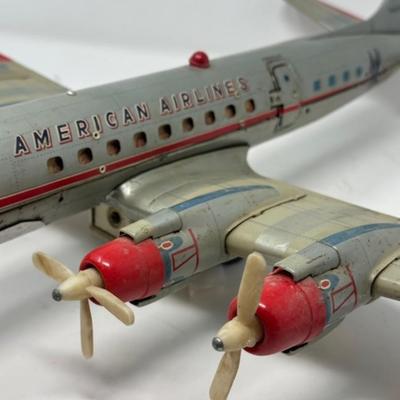 American Airlines Battery Powered Tin Friction Model Airplane