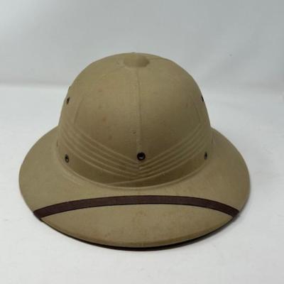 Vintage USMC Sun Hat Pith Helmet Military Marine Safari Fibre Sun Rigid - Rare