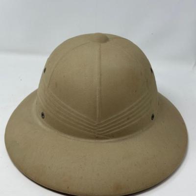 Vintage USMC Sun Hat Pith Helmet Military Marine Safari Fibre Sun Rigid - Rare