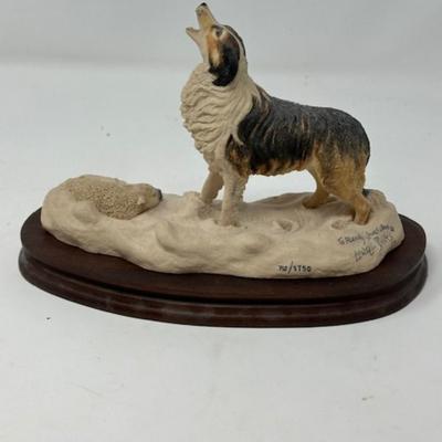 Lowell Davis Winter Lamb Figurine with Original Signature