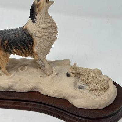 Lowell Davis Winter Lamb Figurine with Original Signature