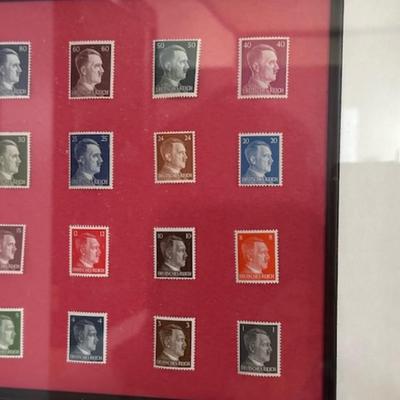 20 Hitler Stamps Framed