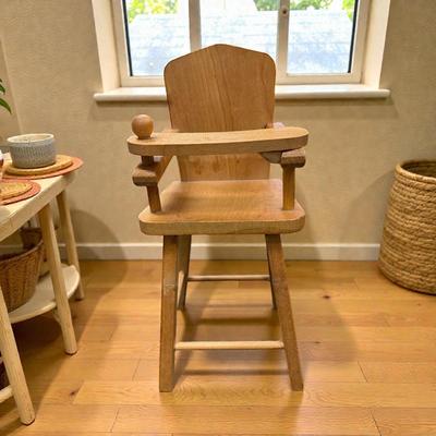 Vintage Strombecker Wooden Dollhouse High Chair