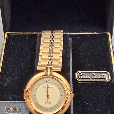 Pierre Cardin Women's Watch and Bracelet with accent diamond