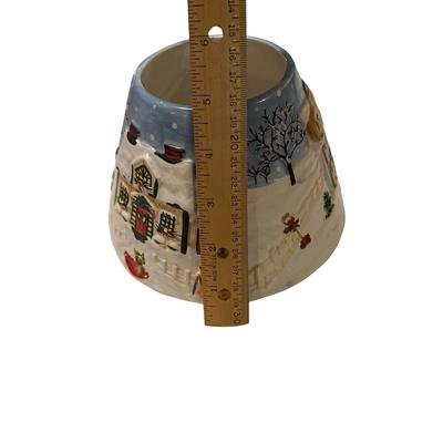 Yankee Candle Ceramic Votive Candle Holder with Winter Scene