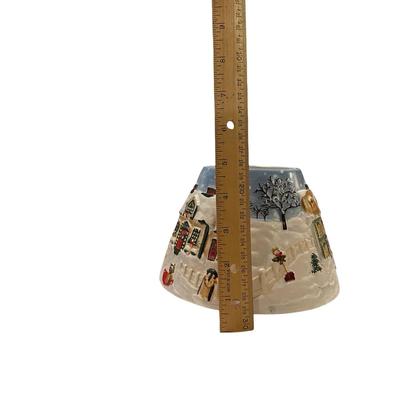 Yankee Candle Ceramic Votive Candle Holder with Winter Scene
