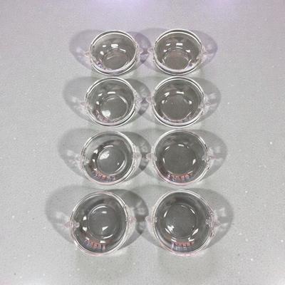 Set of Eight Mikasa Satin Rose Fruit or Dessert Bowls with Frosted Rose Handles