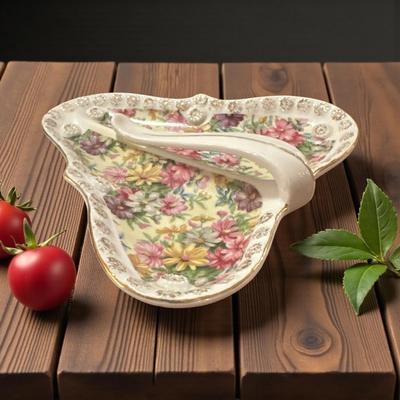 Ceramic Vintage Candy Dish with Handle
