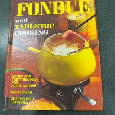 Vintage 1970's Enamel Fondue set with a Floral Design