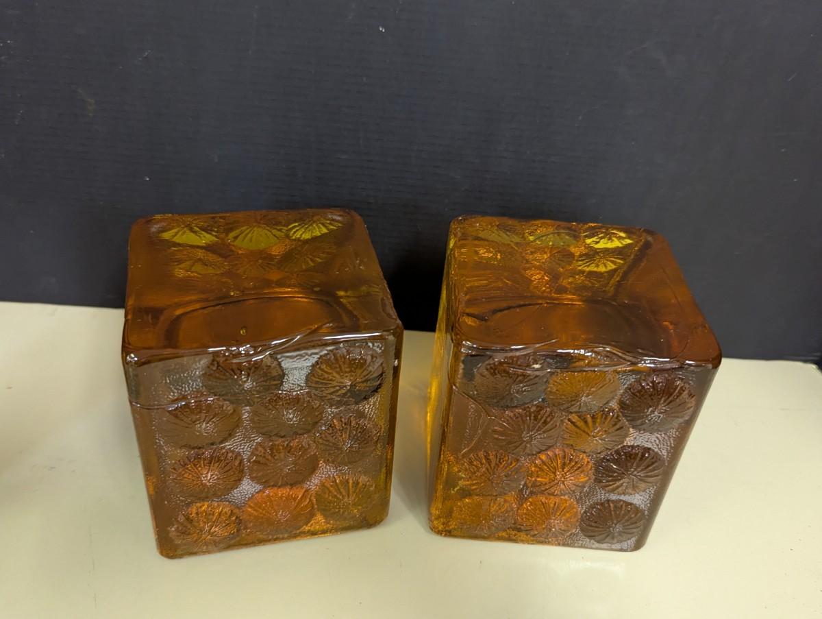 Vintage Blenko Style Ice Block Art Glass Cubes | EstateSales.org