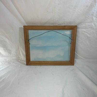 Wood Frame with Sandblasted art onto mirror of Polar Bears