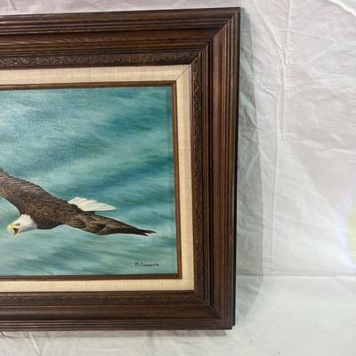 oil painting of eagle.