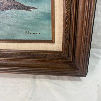 oil painting of eagle.