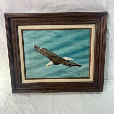oil painting of eagle.