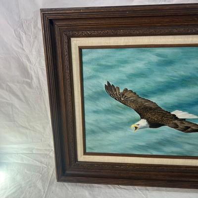 oil painting of eagle.