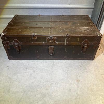Antique Steamer Trunk with original Paper lining inside