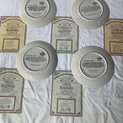 Knowles Fine China Collector plates, Holidays