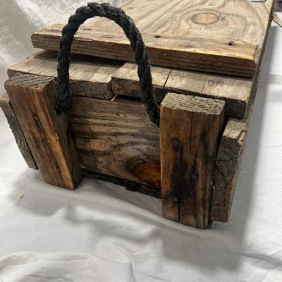 Vintage Mortar wooden ammunition Crate