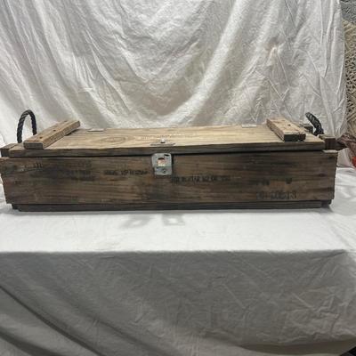 Vintage Mortar wooden ammunition Crate
