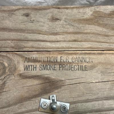 Vintage Mortar wooden ammunition Crate