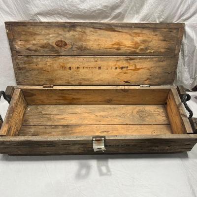 Vintage Mortar wooden ammunition Crate