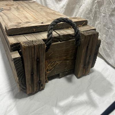 Vintage Mortar wooden ammunition Crate