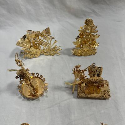 DanBury MInt Gold Plated Christmas Ornaments