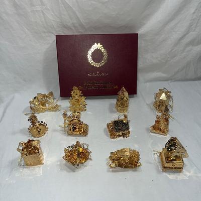 DanBury MInt Gold Plated Christmas Ornaments