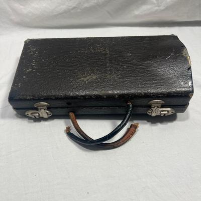 Vintage clarinet and case
