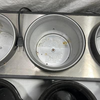 Three crock pot warmer