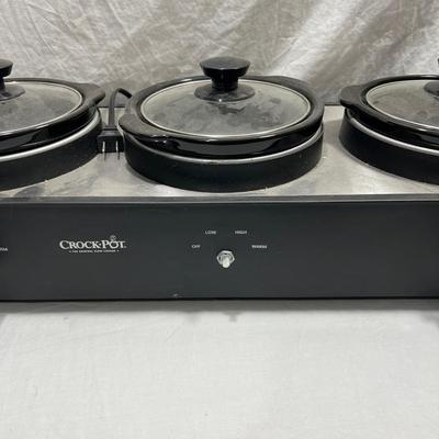 Three crock pot warmer