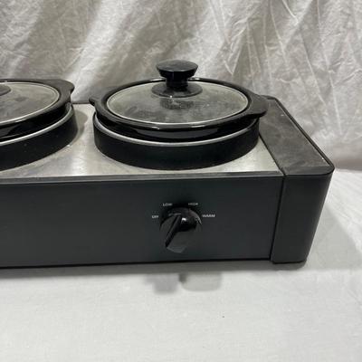 Three crock pot warmer