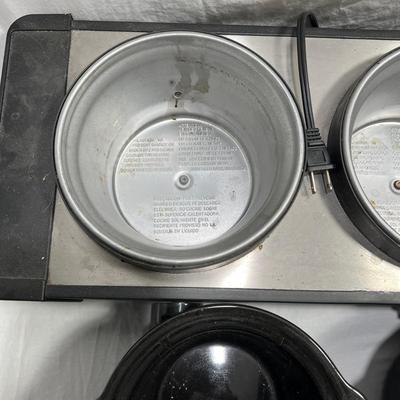 Three crock pot warmer