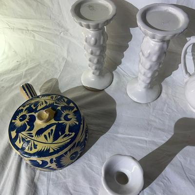 White & Blue Miscellaneous Household/ Kitchen goods