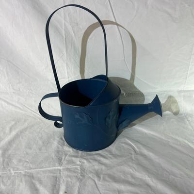 Blue Metal Decorative Watering Can