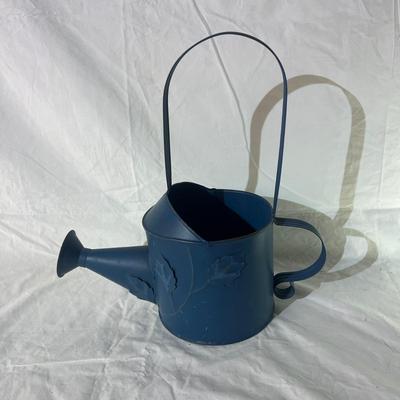 Blue Metal Decorative Watering Can