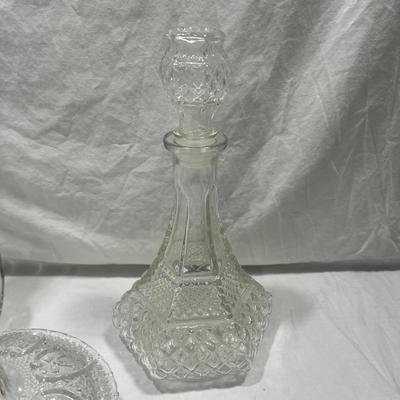 Decanters and candy bowl