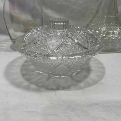 Decanters and candy bowl
