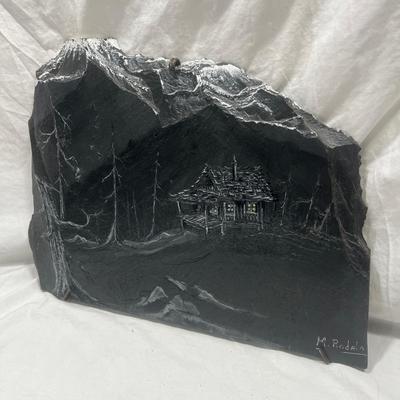 Stone carved and painted unique art