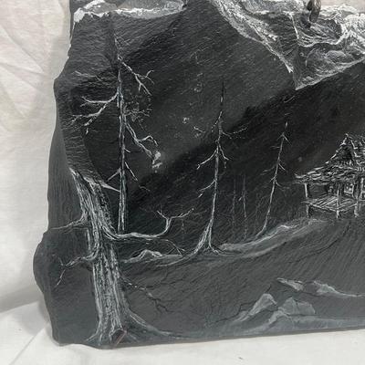 Stone carved and painted unique art