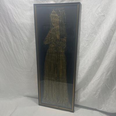 Professionally framed Brass British rubbing art